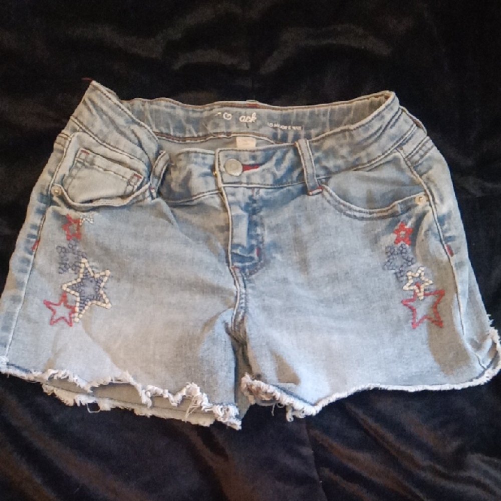 Denim Star Embroidered Women's Shorts
